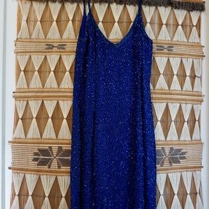 Oleg Cassini Black Tie beaded mini dress